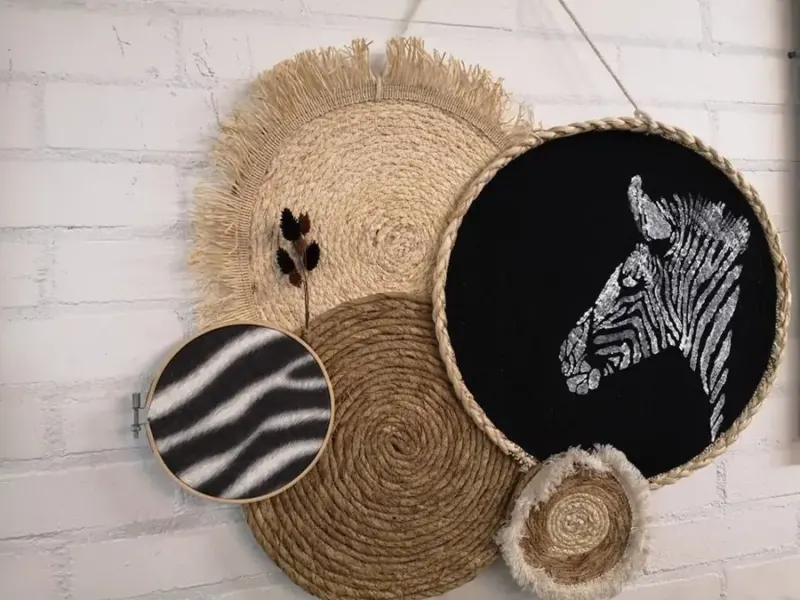 Voorbeeld uit de workshop Boho Wanddeco