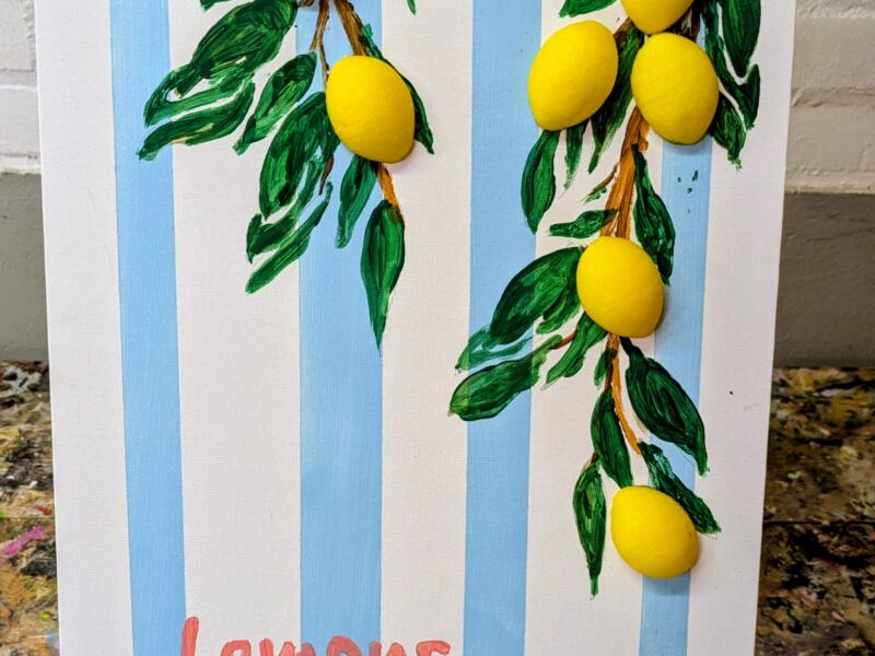 Voorbeeld uit de workshop 3D Lemons schilderen en gieten